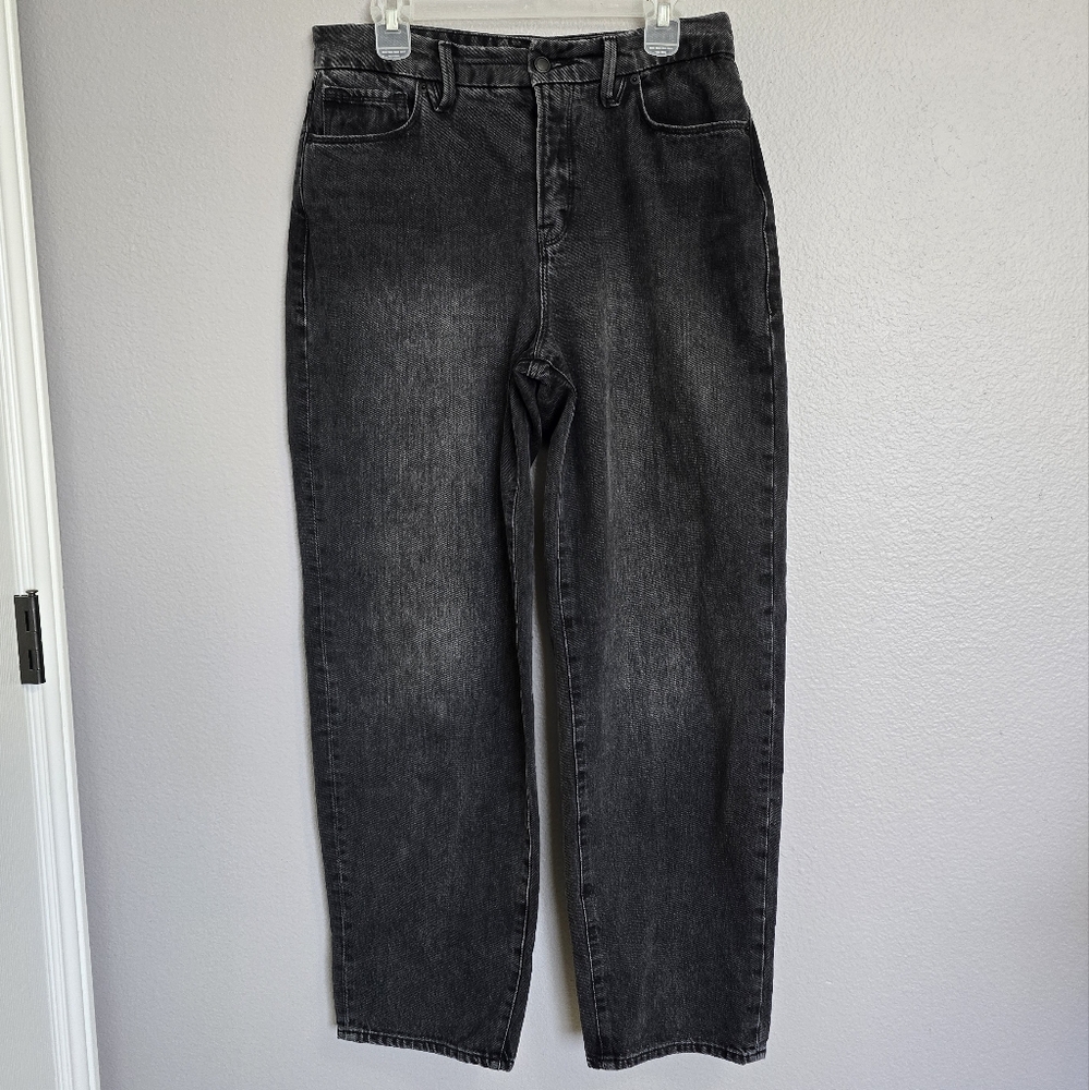 Good American  Black Relaxed Jeans/  6/28
